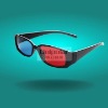 Wholesale high quality plastic 3d video glasses with anaglyphic red cyan lense for 3d movies