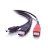 Wholesale USB 2.0 One Mini-b Male to Two A Male Y-Cable