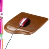 Wholesale Fashion Leather Mouse Pad with Wrist Rest Stand