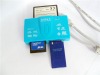 6 Slot All in one memory card reader with multi box shell