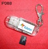 Wholesale solar power tf card logo usb2.0 card reader