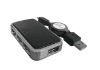 4 port usb business hub black