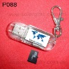 Wholesale solar power tf card logo usb2.0 external card reader