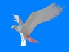 Wholesale folded white paper flying eagle toy