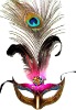 peacock feather mask