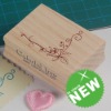 wooden rubber stamp