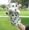 plush cow glove puppet