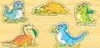 wood puzzle with dinosaur figure