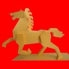 3D golden paper puzzle horse toy