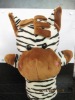 Wholesale plush toy hand puppet zebra