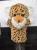 Wholesale plush toy hand puppet leopard