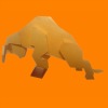 Wholesale folded golden bull toy