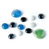 Wholesale Multi color shining glass flat gem
