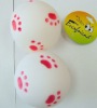 pet product-10cm white ball with squeaker for pet and gifts,plastic toy,dog toy