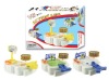 Wholesale plastic toy, 3 in 1 mini plastic basketball, soccer and hockey game set