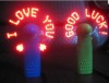 Wholesale flashing mini fan for promotion gift