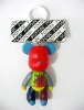 Wholesale bear with key charm, bag charm bear, key clip