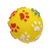 Wholesale Squeaky Footprint Ball toy for dog cat pet Yellow