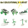 Wholesale Noverty item ! Discount ! 6 in 1 DIY Educational Solar Kit with 6 Models changeable solar toys