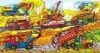 Wholesale wood puzzle with Tractors figure