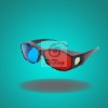 Wholesale 3D glasses Red Blue Plastic Framed 3D glass
