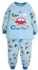 Wholesale skyblue baby clothing set with car