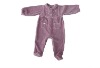 Wholesale baby purple romper with flower emb