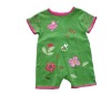 green unisex baby romper