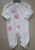 Wholesale white baby girl's clothing with flower