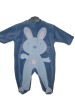 blue baby clothes with rabit