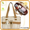 Wholesale fashion pu diaper tote bag