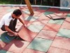 Wholesale waste tyre rubber flooring pavers