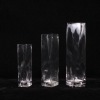 Wholesale Twisted square glass vase