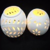 Wholesale Craft decorative candle with ceramic holder