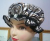 Wholesale fashion satin+eva shower cap