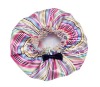 colorful satin shower cap