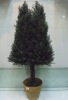 artificial topiary tree, plastic tree, plastic potted tree, plastic plant