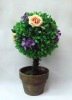 ball artificial topiary, plastic grass ball,artificial potted grass ball