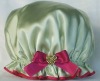Wholesale Satin shower cap with butterfly knit (Style 2011 new designs)