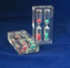 Wholesale Crystal sand timer -1 Minutes and 3 minuts both in one body