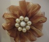 Magnetic curtain button with flower and beads