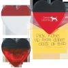 Heart shape Plastic magnetci memo clip