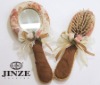 fabric decorative mirror and comb