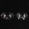 Decorative clear footed glass bowl for fish