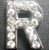Wholesale slider pet charm rhinestone letters pet accessory