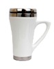 Wholesale frenquent purchasing 16 oz stainless steel inner solid white plastic outer mug office cup ECO friendly tumbler