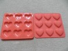 Wholesale 9 cup heart shaped silicone ice cube trays