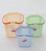 Plastic durable small storage basket with lid