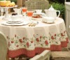 Wholesale 100% polyester material printing flower design table cover