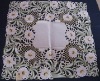 Wholesale 100%polyester embroidery floral table cloth